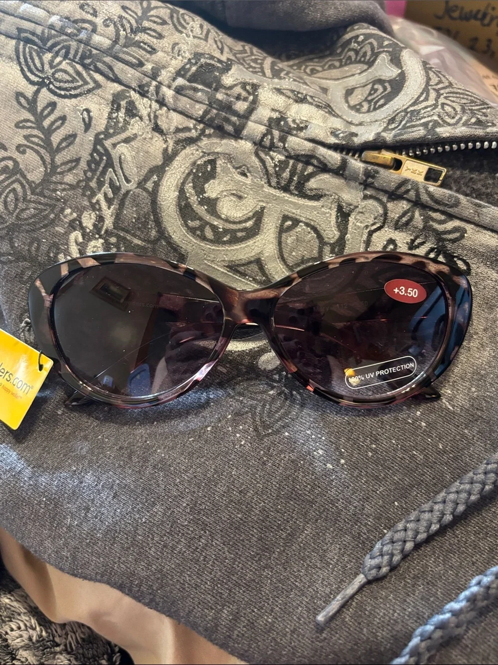 Readers The Mary Pink Tortoise Smoke gradient Sunglasses +3.50 NWT